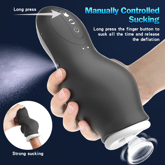 Male Automatic Dragon Suction Airplane Cup Glans Vibrating Sucking Massager