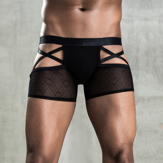 European And American See-through Men's Backless Underwear