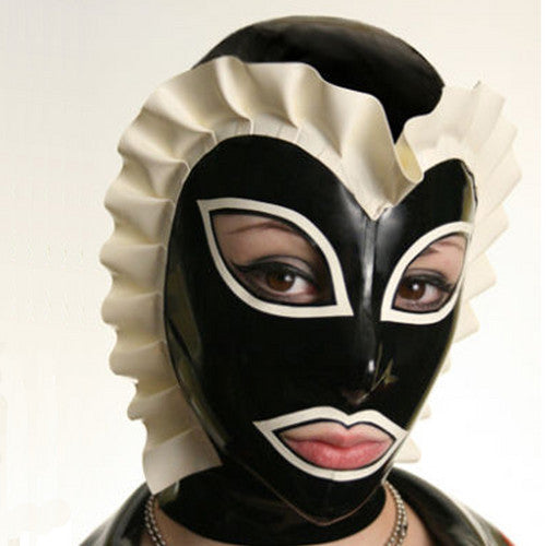 Full Face Black Latex Mask