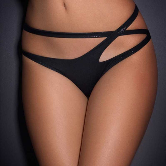 Women Sexy Panties Erotic Crotchless Belt Hollow Out Black Underpants Women's Open Crotch Panty Underwear Plus Size
