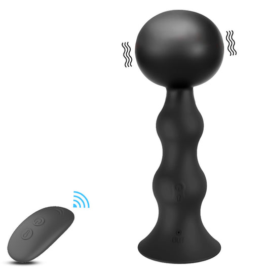 Remote Control Charging Gun Gourd Silicone Vibration Inflatable Rear Court Bead Anal Plug