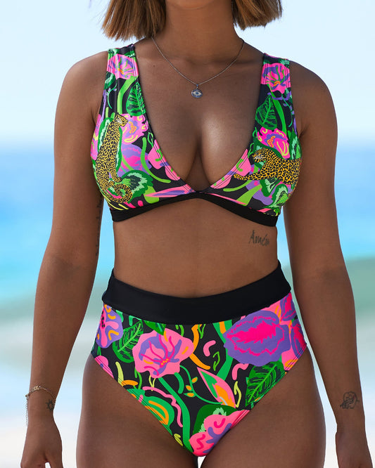 Swimwear New Split Sexy Print Bikini