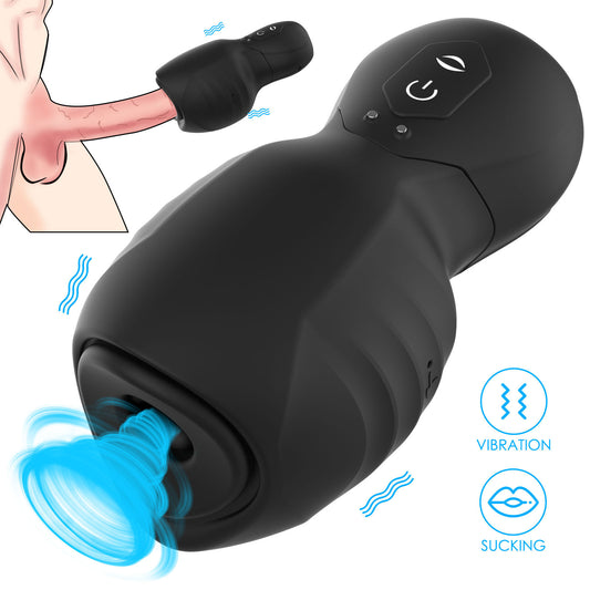 Men's Masturbation Multi Frequency Sucking Vibration Aircraft Cup Glans Training Massage Stimulator Adult Sex Toys