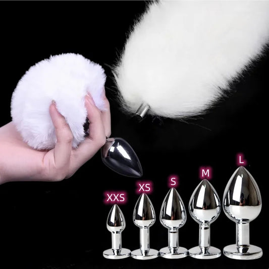 Exotic Anal Plug Toys with Separable Fox Tail