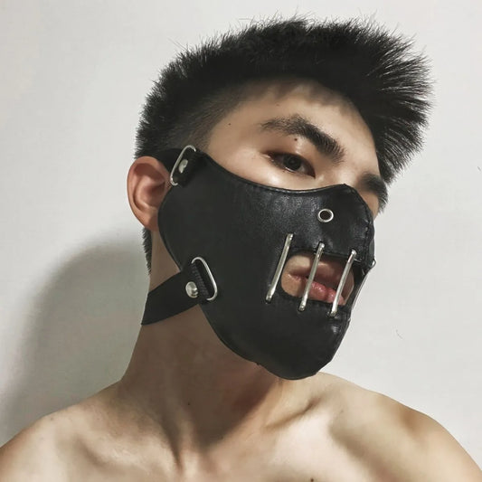 Leather Fetish Hollowed Out Temptation Mask