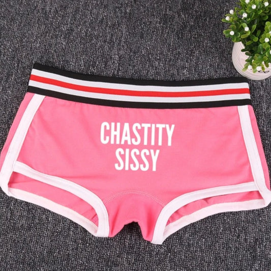 Chastity Sissy Men's Pink Underwear