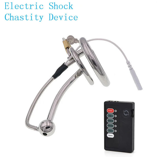 Medical Themed Chasity Device Electric Shock Cock Cage