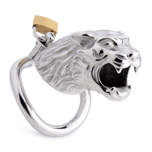 Metal Men's Tiger Head Stainless Steel Chasity Cage