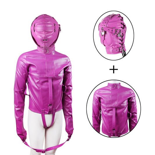Pink Full Face Masked Restraint Jacket